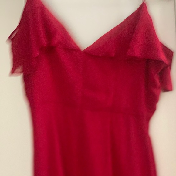 Elegant burgundy wedding bridesmaid dress - Picture 12 of 16